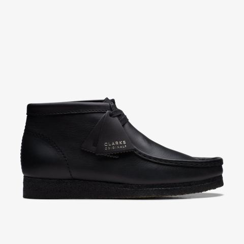 Wallabee Boot — Black Leather
