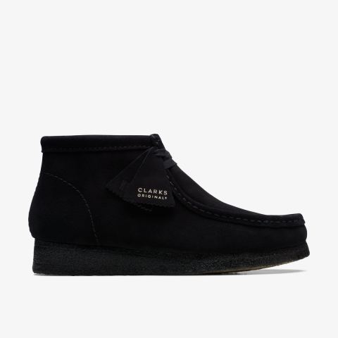 Wallabee Boot — Black Suede