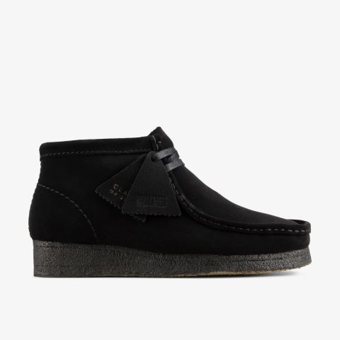 Wallabee Boot — Black Suede