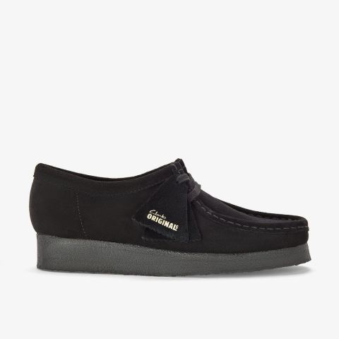 Wallabee — Black Suede