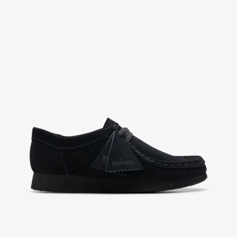 Wallabee Kid — Black Suede