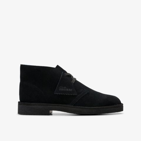 Desert Boot Kid — Black Suede