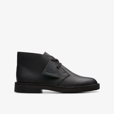 Desert Boot Kid — Black Leather