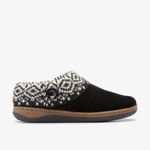 Willowdean Sweater Slippers — Black