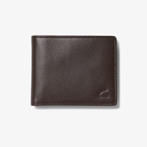 Pebbled Leather Slimfold Wallet — Brown