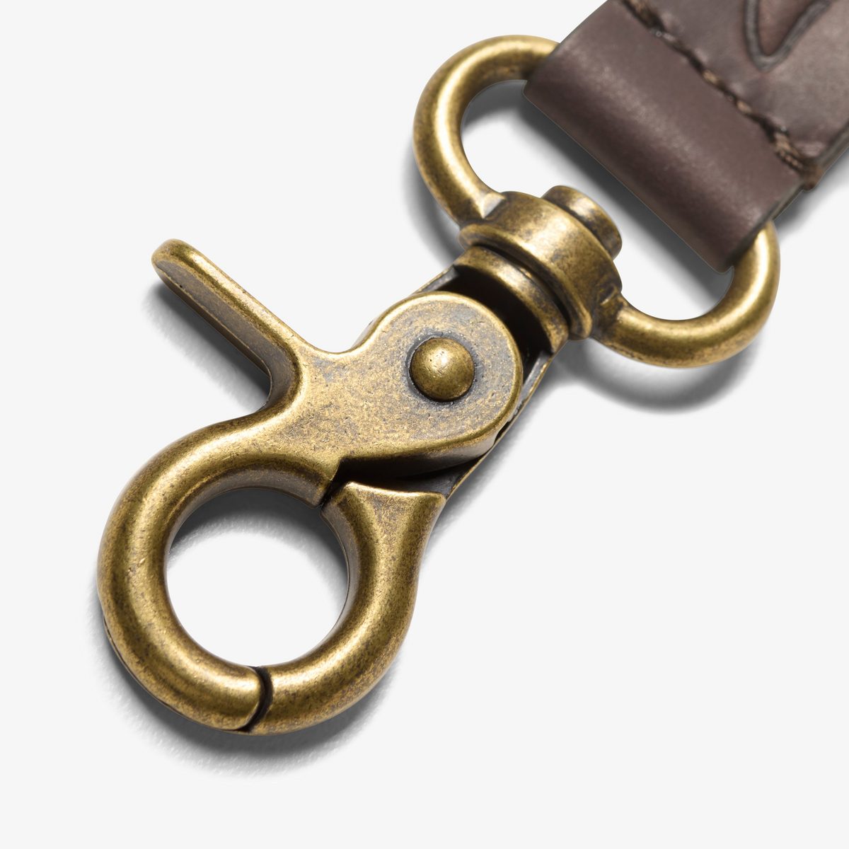 Oiled Leather Key Fob detail