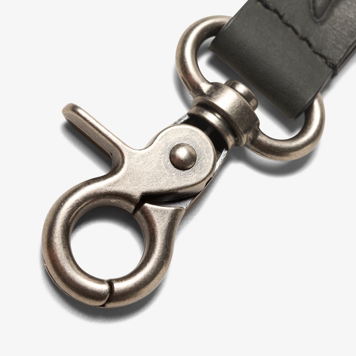 Oiled Leather Key Fob detail