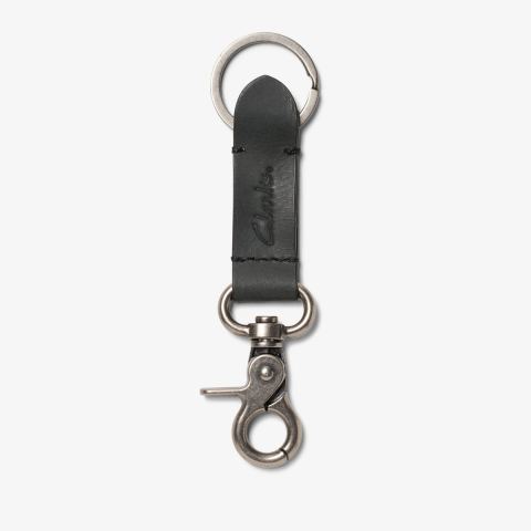 Oiled Leather Key Fob — Black