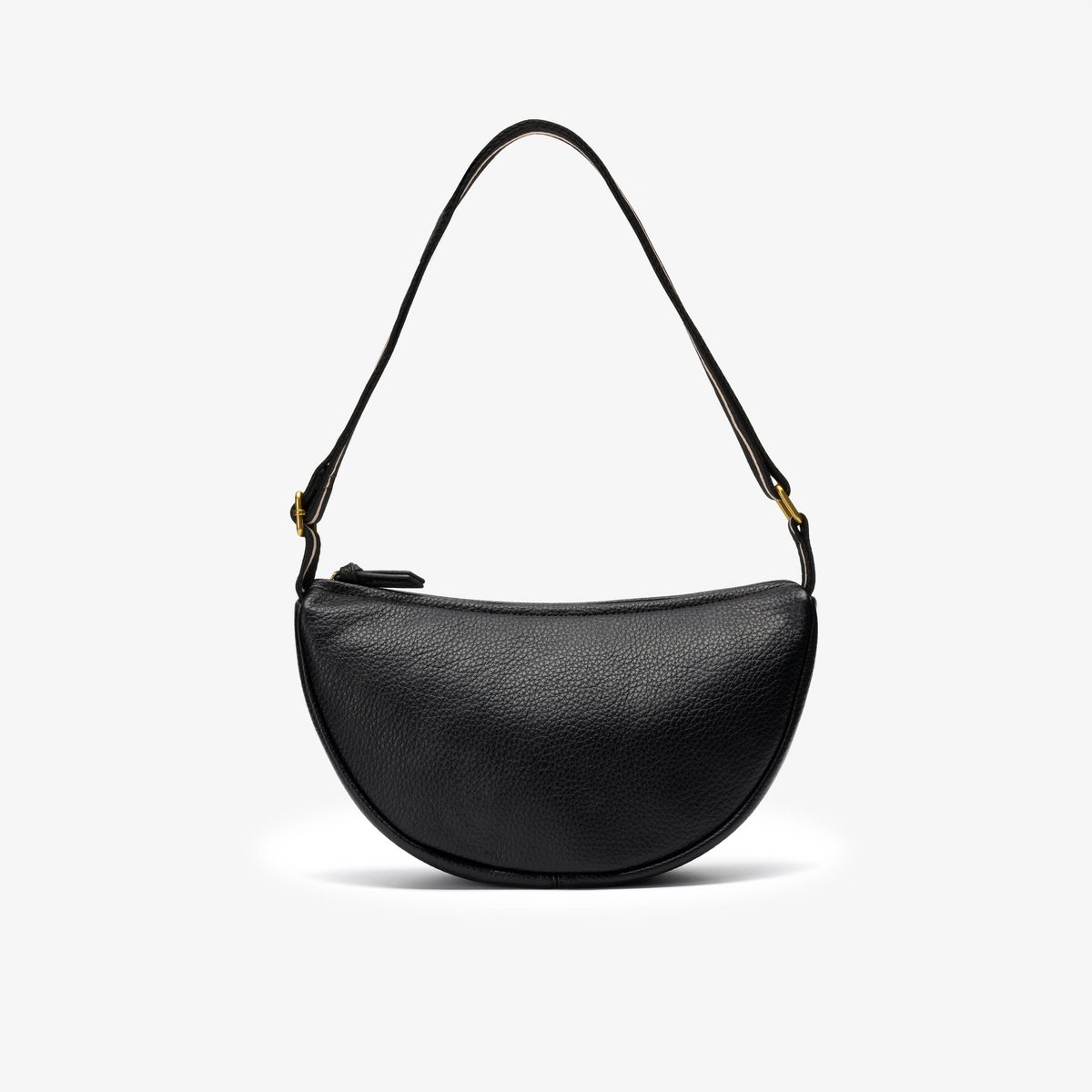 Leather Crescent Crossbody Bag 