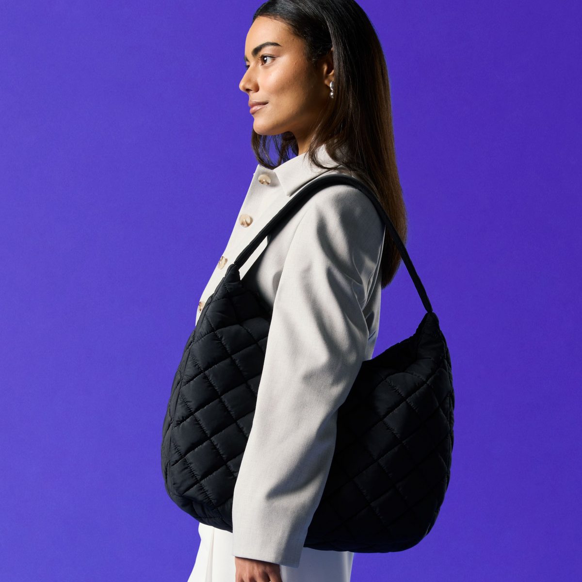 Quilted Tote Bag  detail