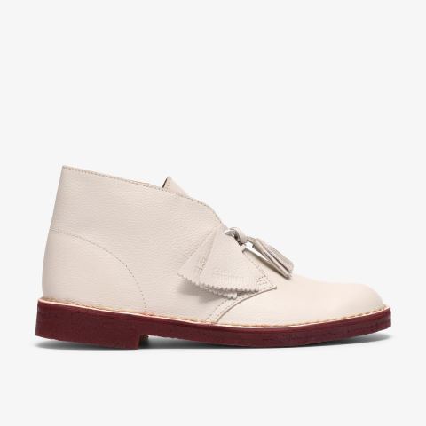 Desert Boot — White Leather