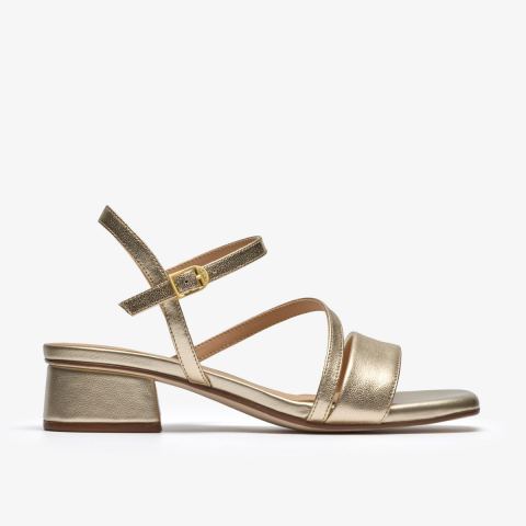 Serina35 Strap — Gold Leather