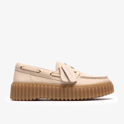 Torhill Boat — Cream Nubuck