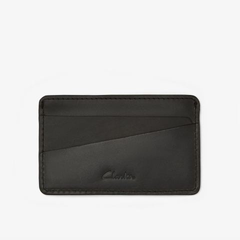 Premium Leather Card Holder — Black