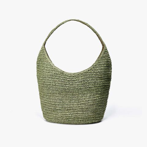 Talia Straw Bag  — Green