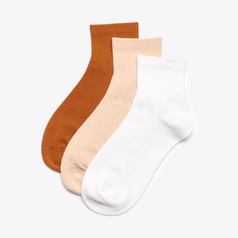 3 Pack Crew Socks — Natural Combination