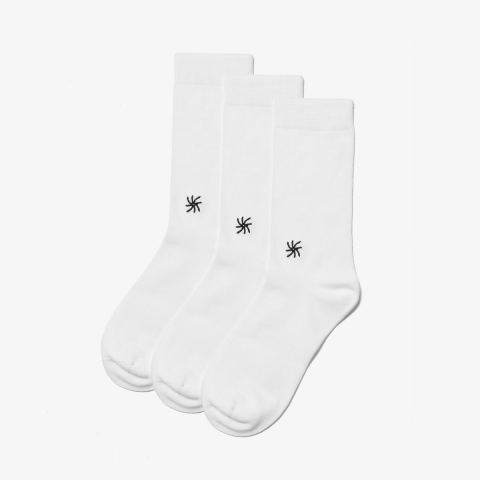 Cloudsteppers 3 Pack Crew — White