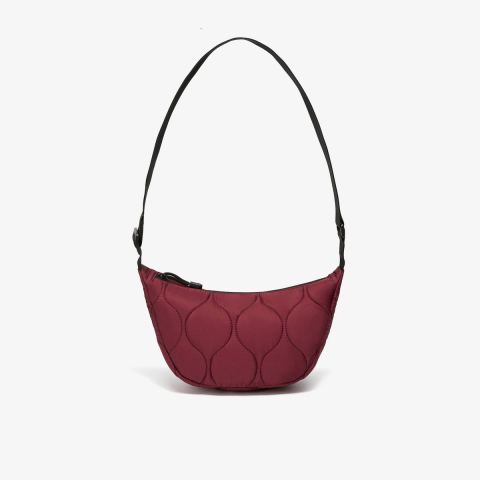 Quilted Trail 2 Strap Crossbody Bag — Burgundy