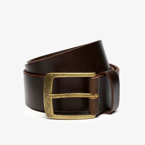 Grain Leather Belt — Beeswax
