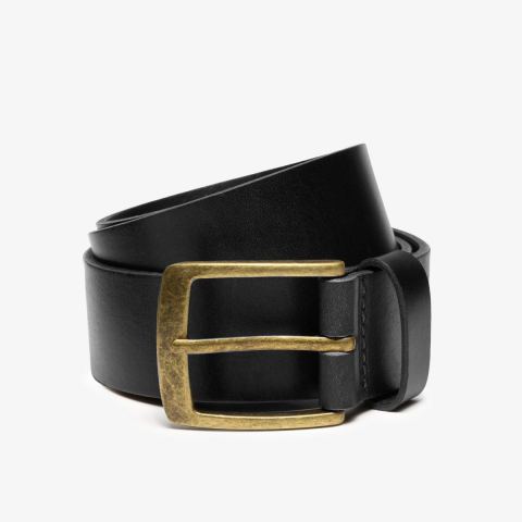 Grain Leather Belt — Black