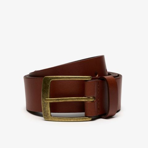 Grain Leather Belt  — Tan