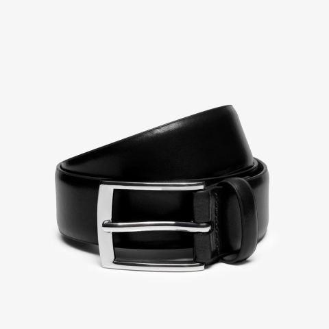 Smooth Premium Leather Belt — Black