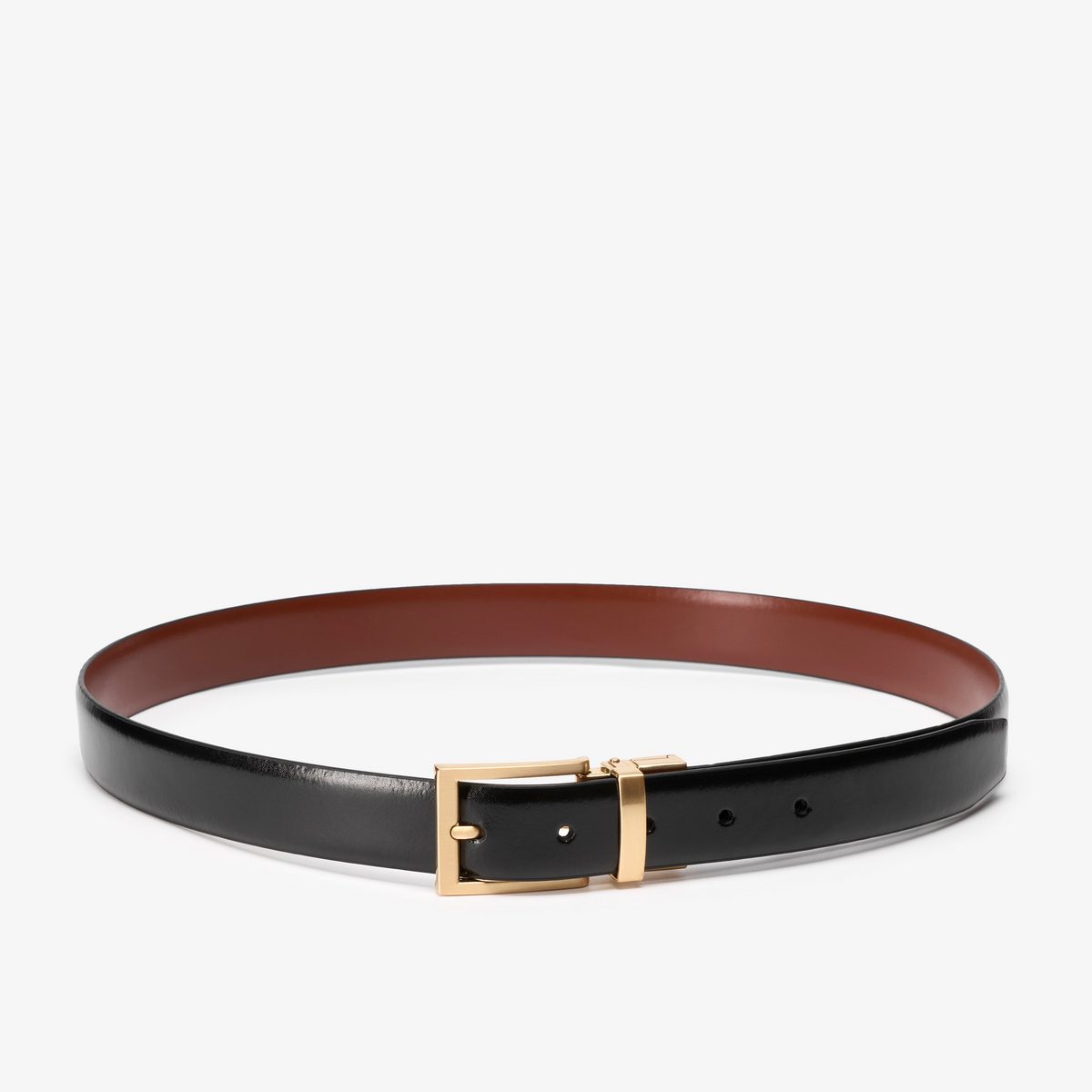 Reversible Leather Buckle Belt detail