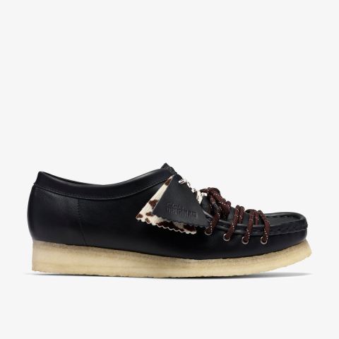 Wallabee Lace — Black Combination Leather
