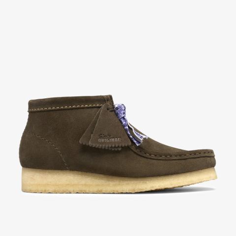 Wallabee Boot — Dark Olive Suede