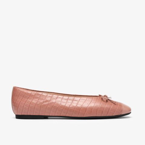 Befana Bow — Light Pink Crocodile